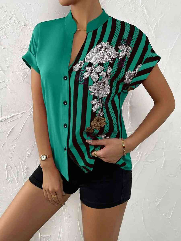 Contrast Color Buttoned Shirt | 1mrk.com