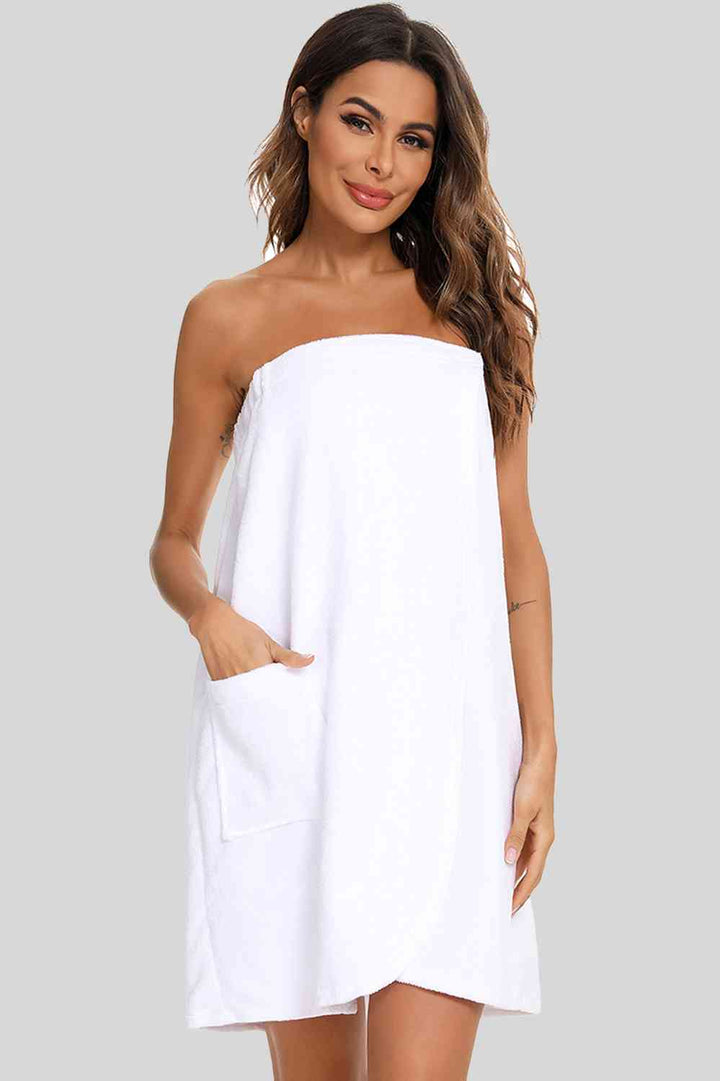 Strapless Robe with pocket | 1mrk.com