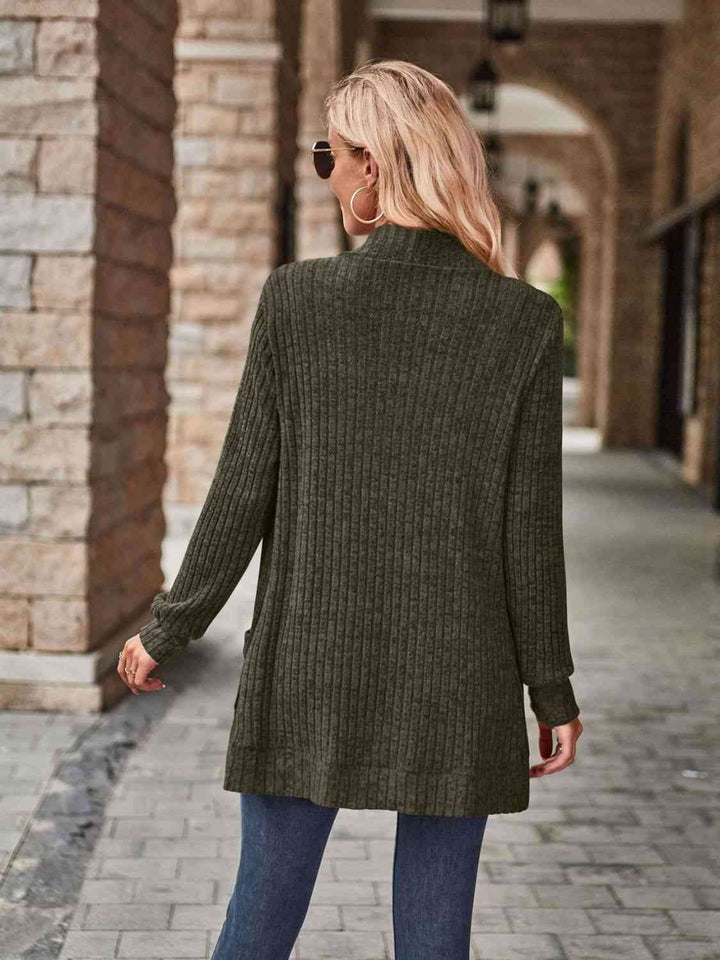 Open Front Cardigan with Pockets |1mrk.com