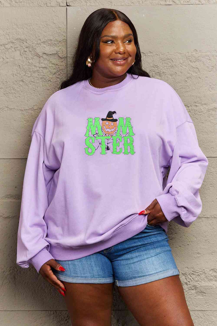 Simply Love Full Size Drop Shoulder Graphic Sweatshirt |1mrk.com