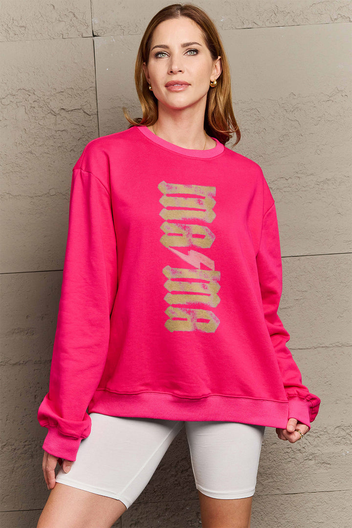 Simply Love Full Size MAMA Round Neck Sweatshirt | Trendsi