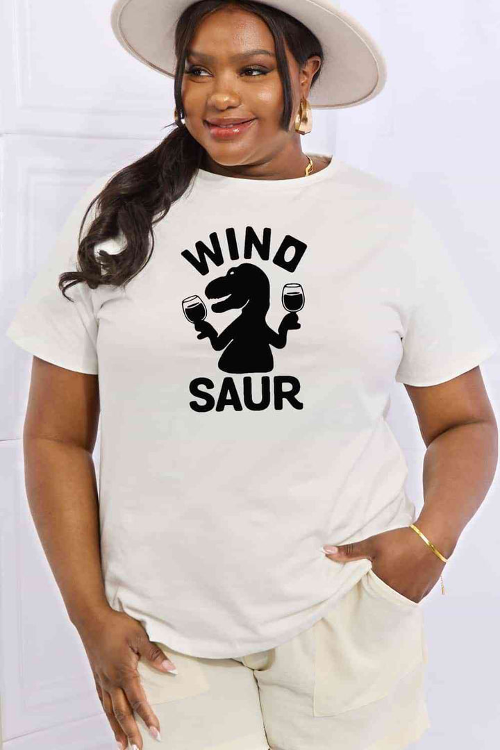 Simply Love Full Size WINOSAUR Graphic Cotton T-Shirt | 1mrk.com