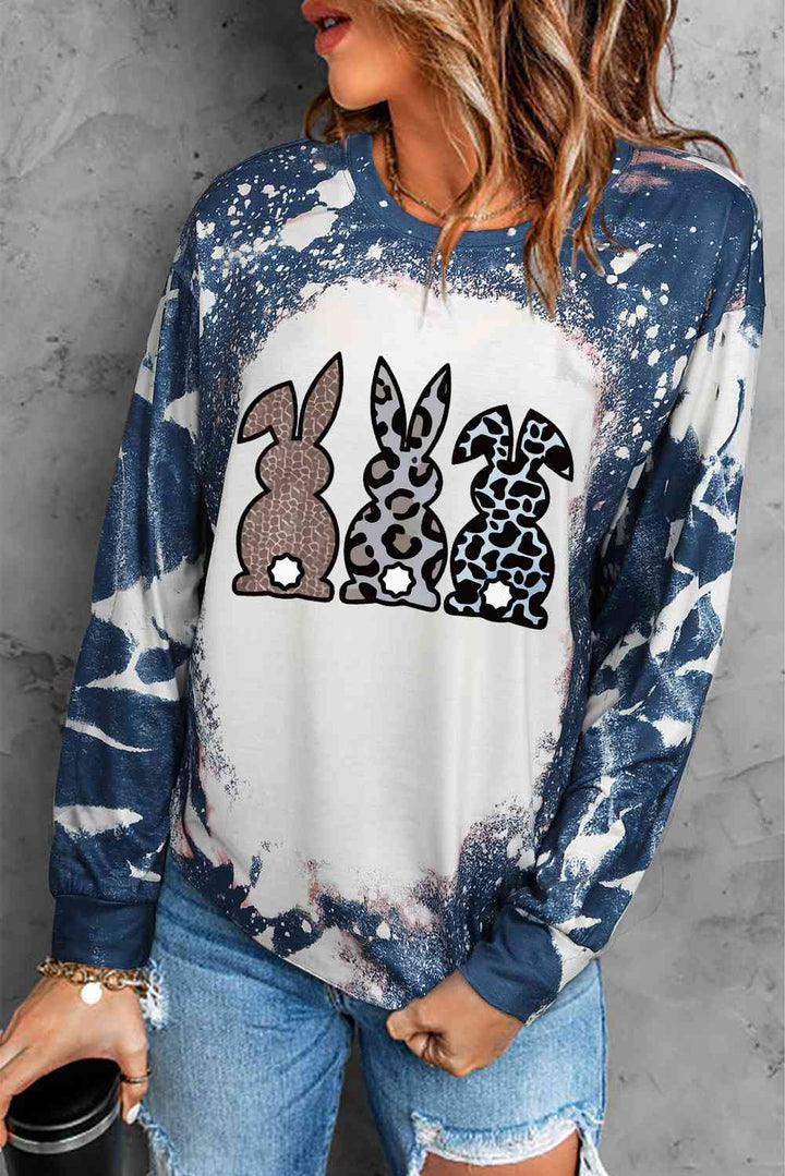 Easter Bunny Graphic Long-Sleeve Top |1mrk.com