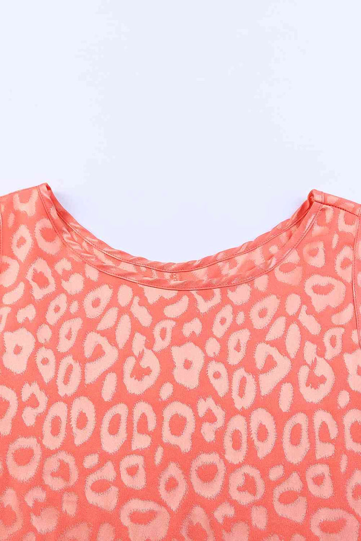 Sweet Days Leopard Round Neck Tank | 1mrk.com