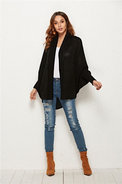 Open Front Batwing Sleeve Cardigan |1mrk.com