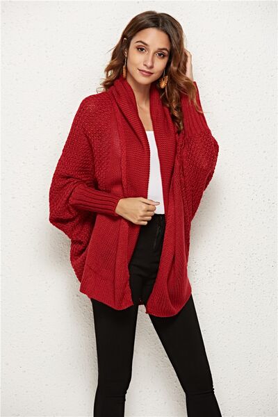 Open Front Batwing Sleeve Cardigan |1mrk.com