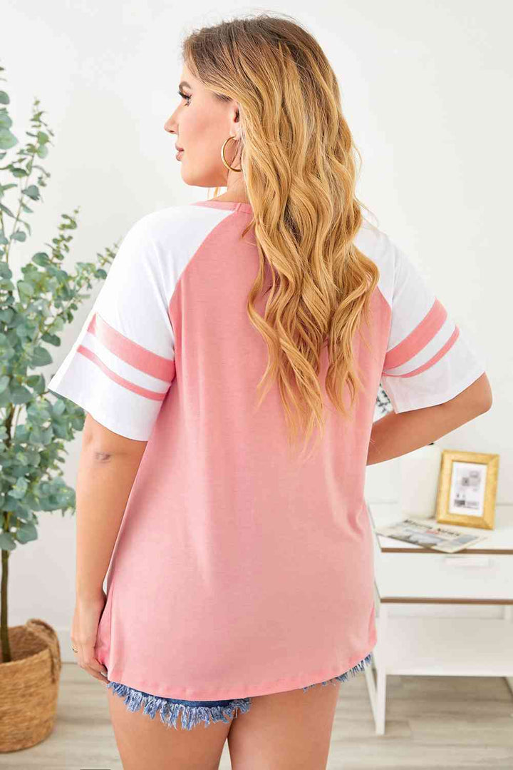 Plus Size Easter Egg Graphic Crisscross Tee Shirt | 1mrk.com