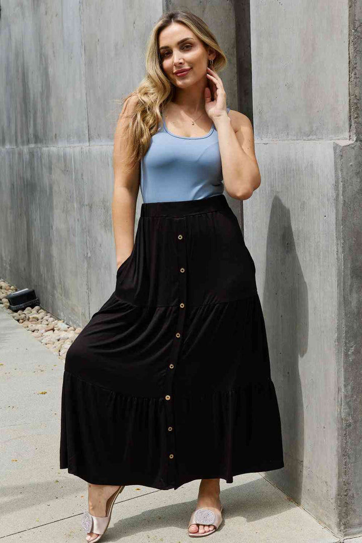 Heimish So Easy Full Size Solid Maxi Skirt | 1mrk.com
