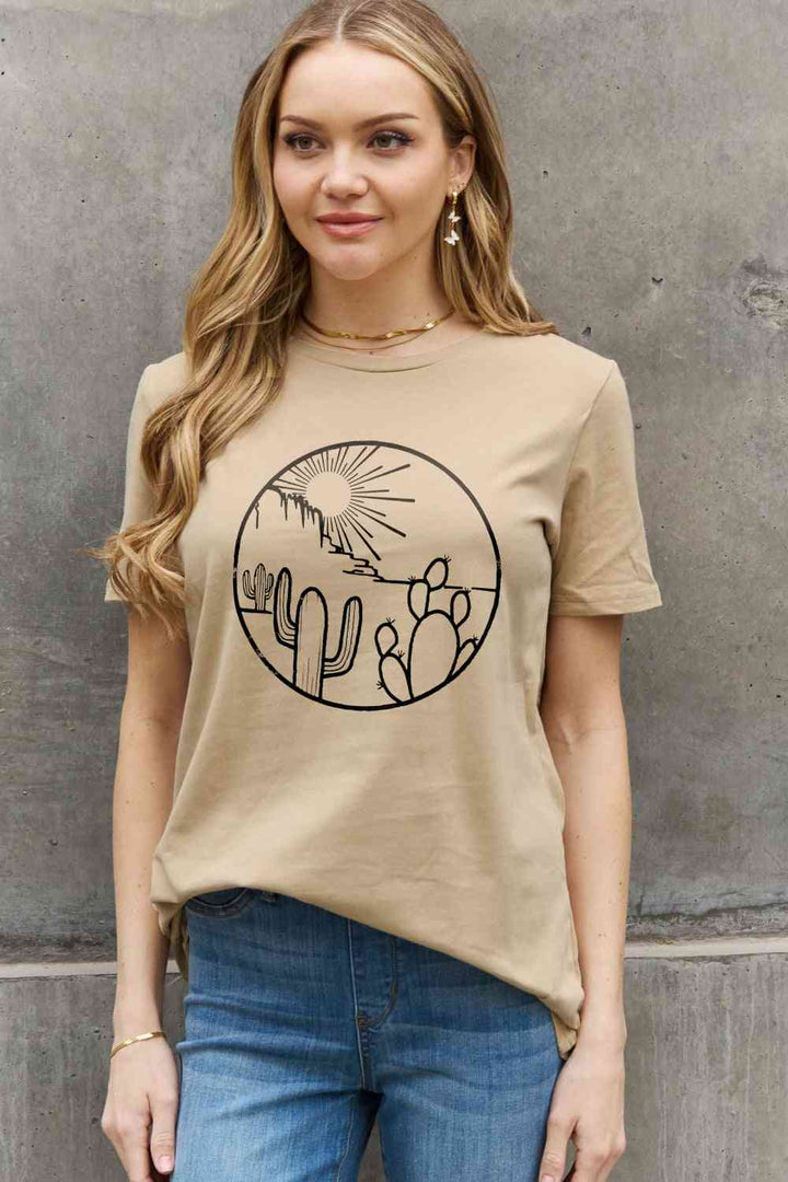 Simply Love Full Size Desert Graphic Cotton Tee | 1mrk.com