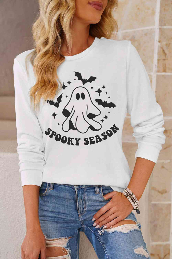 SPOOKY SEASON Graphic Round Neck Sweatshirt | 1mrk.com