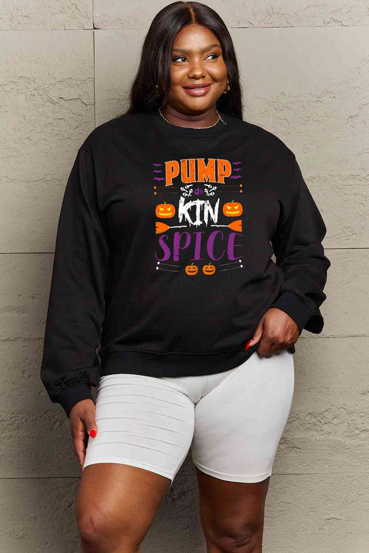 Simply Love Full Size PUMPKIN SPICE Graphic Sweatshirt |1mrk.com