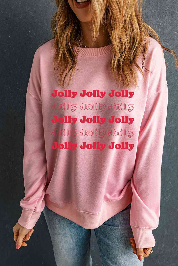 JOLLY Graphic Round Neck Sweatshirt |1mrk.com