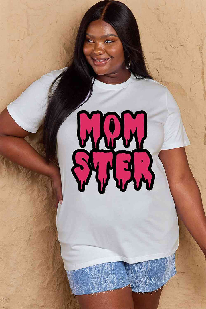 Simply Love Full Size MOM STER Graphic Cotton T-Shirt | 1mrk.com