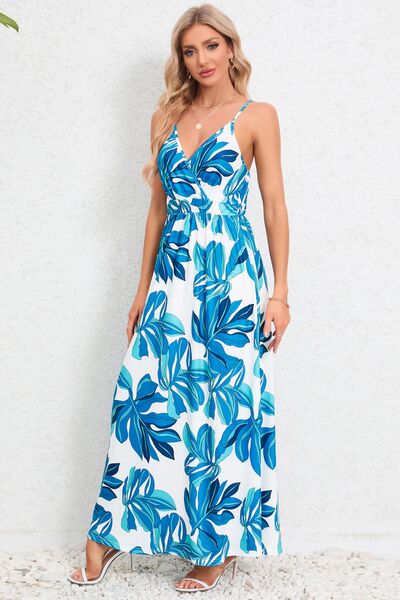 Printed Surplice Maxi Cami Dress | Trendsi