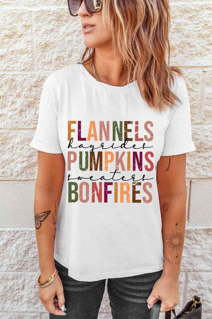 FLANNELS PUMPKINS BONFIRES Graphic Tee | 1mrk.com