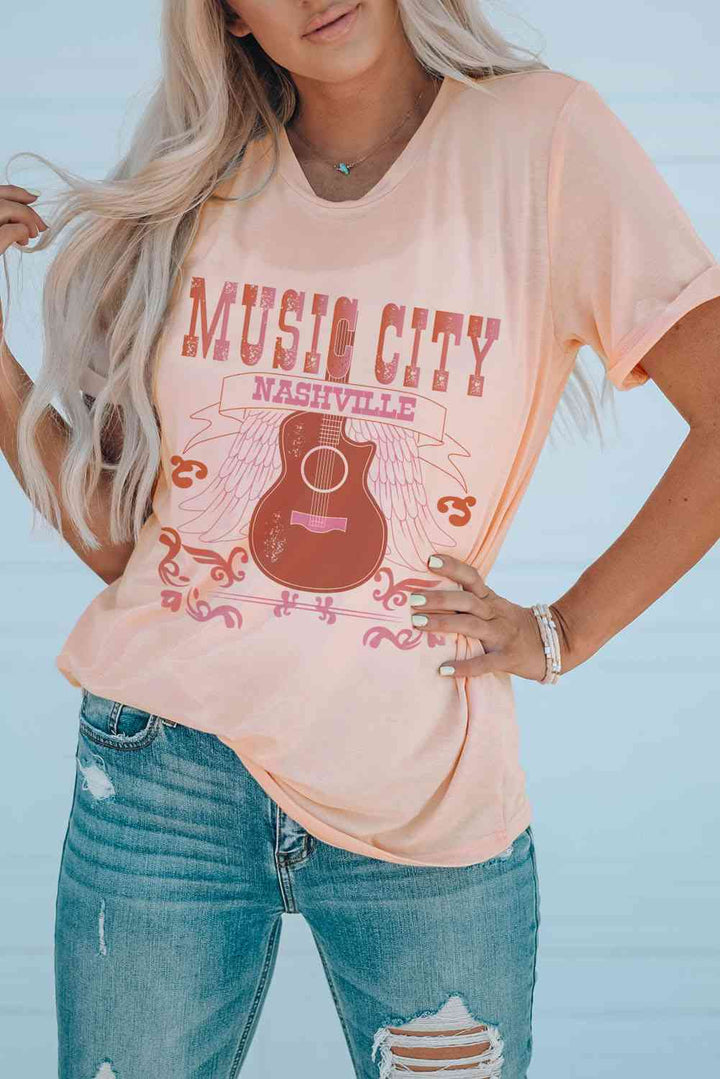 MUSIC CITY Cuffed Short Sleeve Tee | 1mrk.com