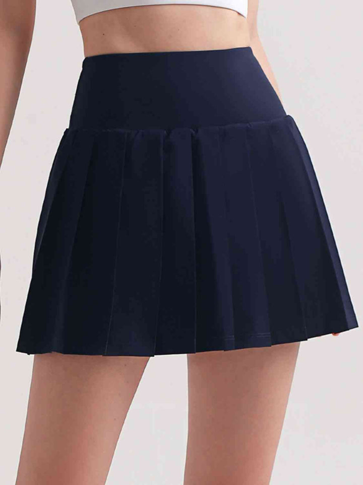 Pleated Elastic Waistband Sports Skirt |1mrk.com