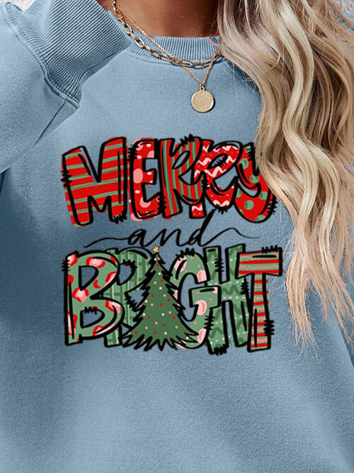 MERRY AND BRIGHT Long Sleeve Sweatshirt |1mrk.com