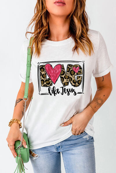 LOVE LIKE JESUS Short Sleeve T-Shirt | Trendsi