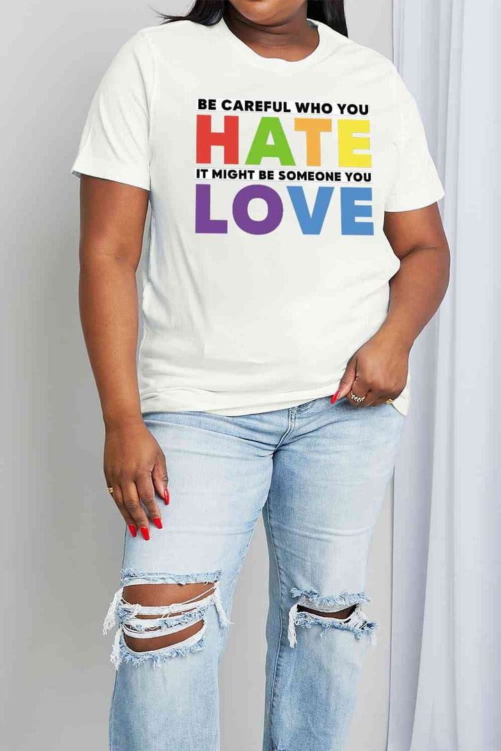 Simply Love Full Size Slogan Graphic Cotton Tee | 1mrk.com