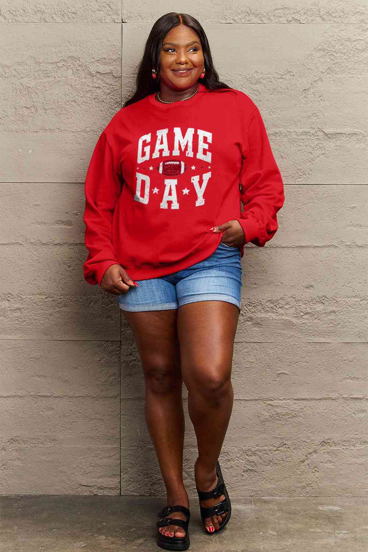 Simply Love Full Size GAME DAY Graphic Sweatshirt | 1mrk.com