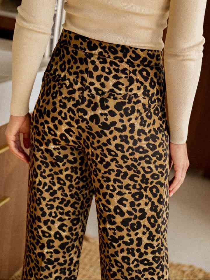 Leopard Wide Leg Pants | 1mrk.com