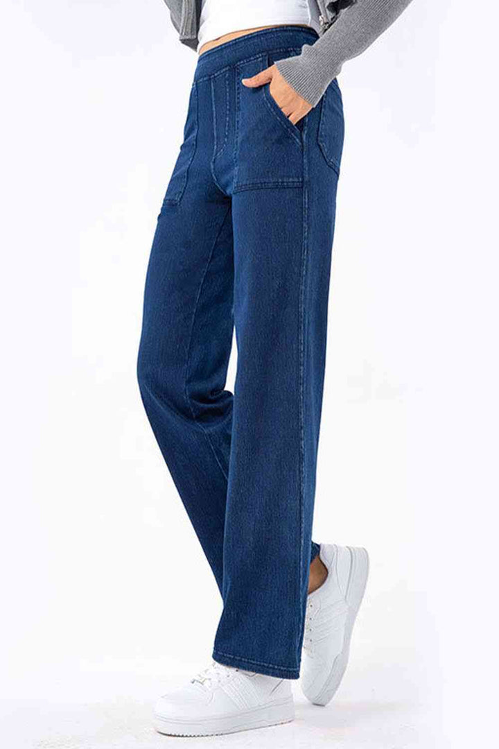 Pocketed Long Jeans | 1mrk.com