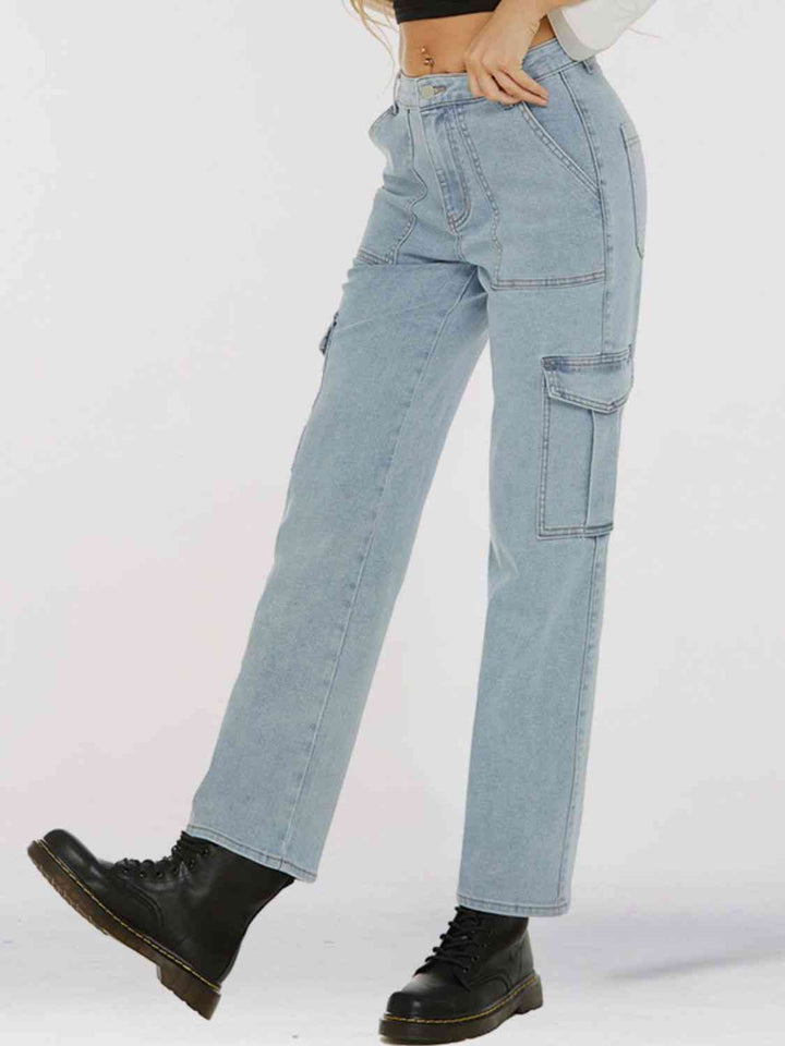 Straight Leg Jeans with Pockets | 1mrk.com