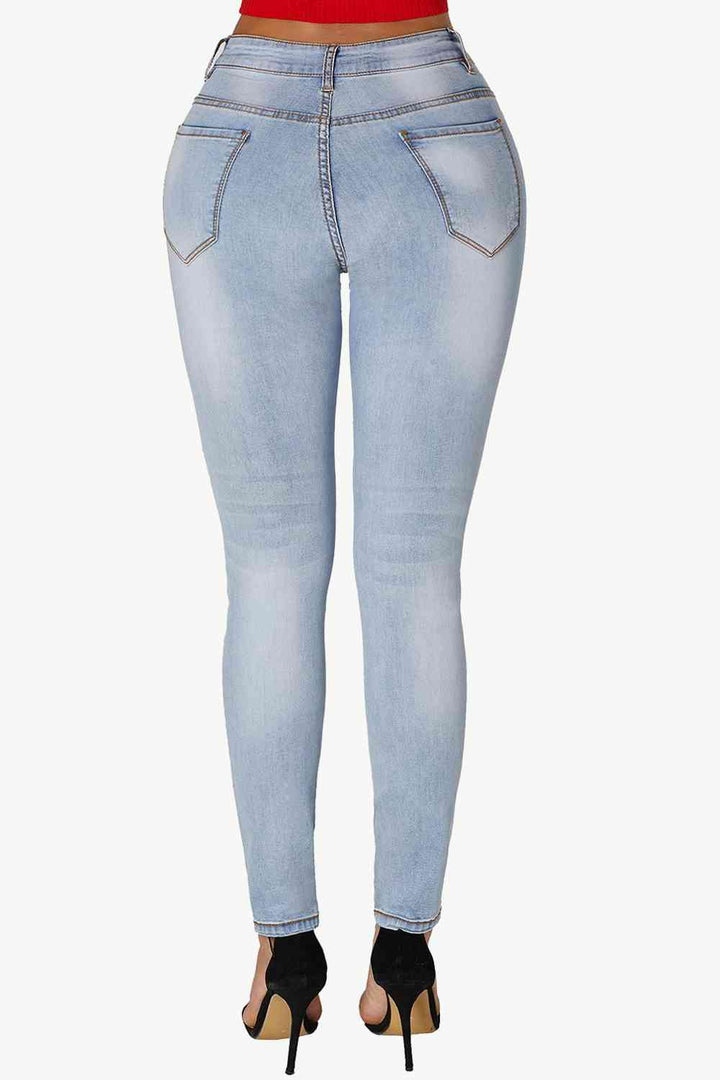 Acid Wash Ripped Skinny Jeans | 1mrk.com