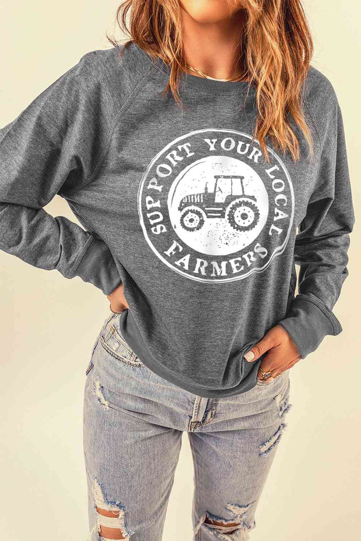 SUPPORT YOUR LOCAL FARMERS Graphic Sweatshirt |1mrk.com