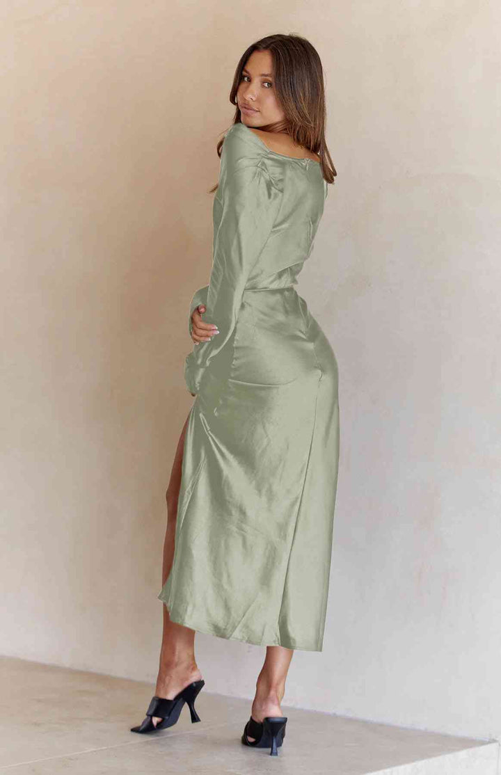 Cowl Neck Long Sleeve Maxi Dress | 1mrk.com