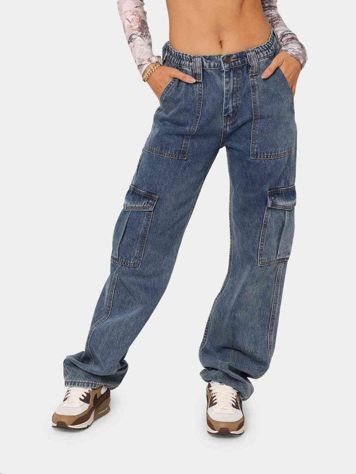 Straight Jeans with Pockets |1mrk.com