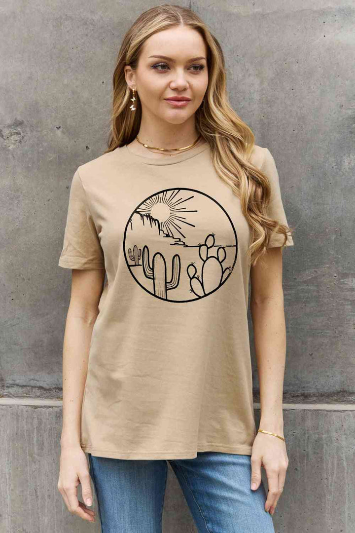 Simply Love Full Size Desert Graphic Cotton Tee | 1mrk.com