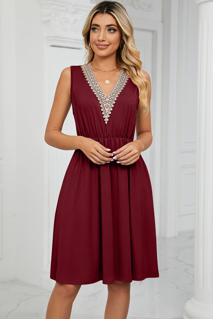 Pocketed V-Neck Wide Strap Dress | Trendsi