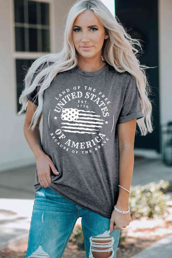 US Flag Graphic Short Sleeve Tee | 1mrk.com