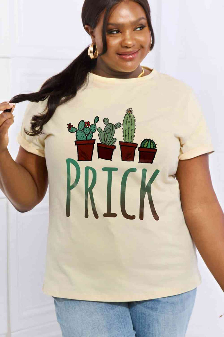 Simply Love Full Size PRICK Graphic Cotton Tee | 1mrk.com