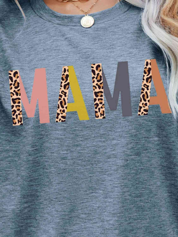 MAMA Leopard Graphic Short Sleeve Tee | 1mrk.com