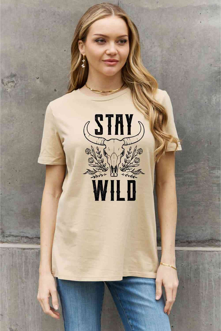 Simply Love Simply Love Full Size STAY WILD Graphic Cotton Tee | 1mrk.com