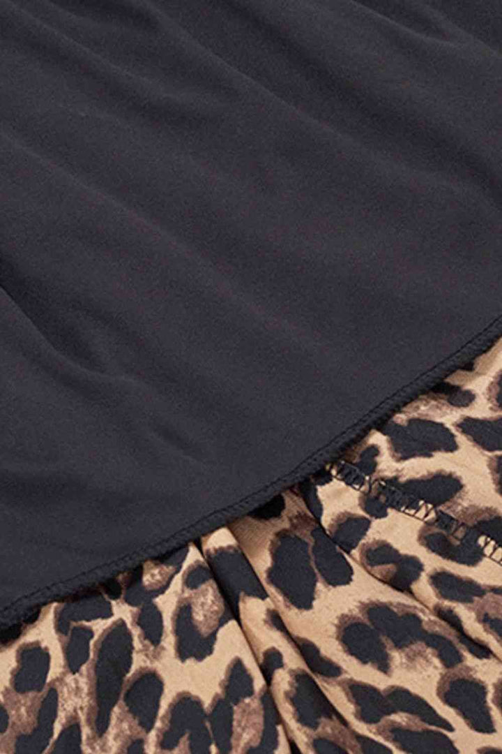 Plus Size Leopard Print Midi Skirt |1mrk.com