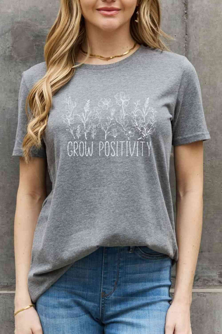 Simply Love Simply Love GROW POSITIVITY Graphic Cotton Tee | 1mrk.com