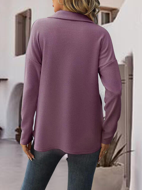 Half-Zip Drop Shoulder Sweatshirt |1mrk.com