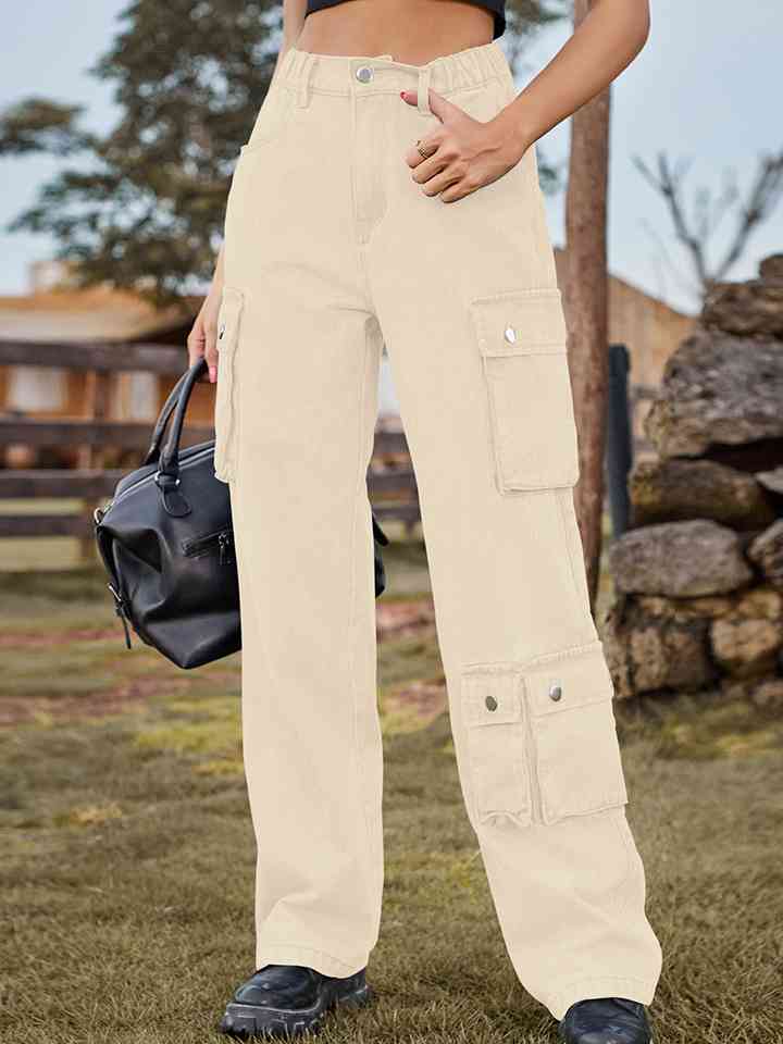 Straight Leg Cargo Jeans |1mrk.com