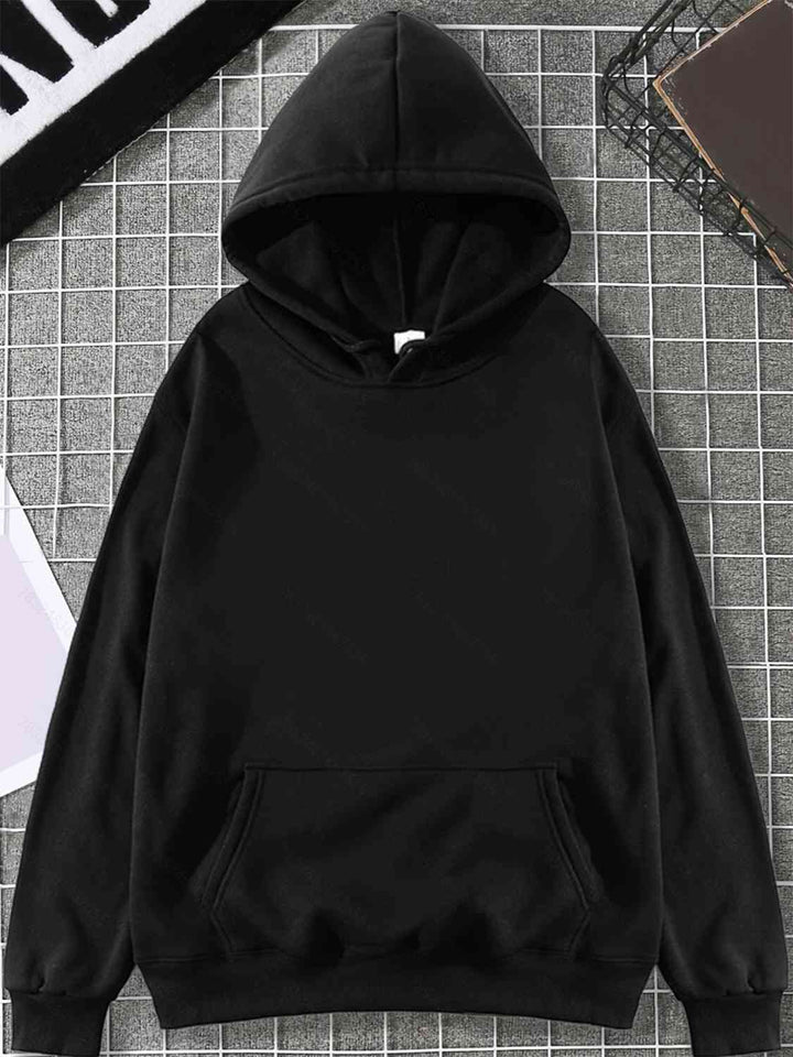 Graphic Back Drawstring Hoodie with Pocket | 1mrk.com