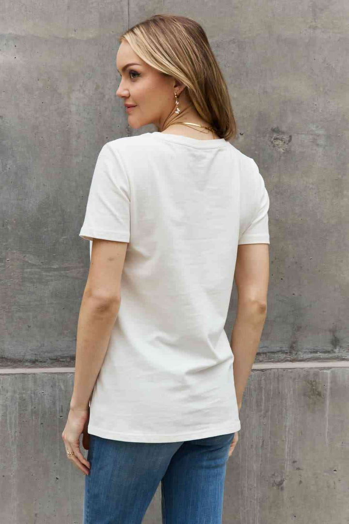 Simply Love Full Size Celestial Graphic Short Sleeve Cotton Tee | 1mrk.com