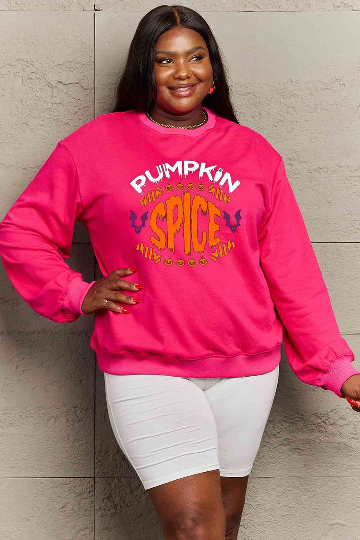 Simply Love Full Size PUMPKIN SPICE Graphic Sweatshirt | 1mrk.com