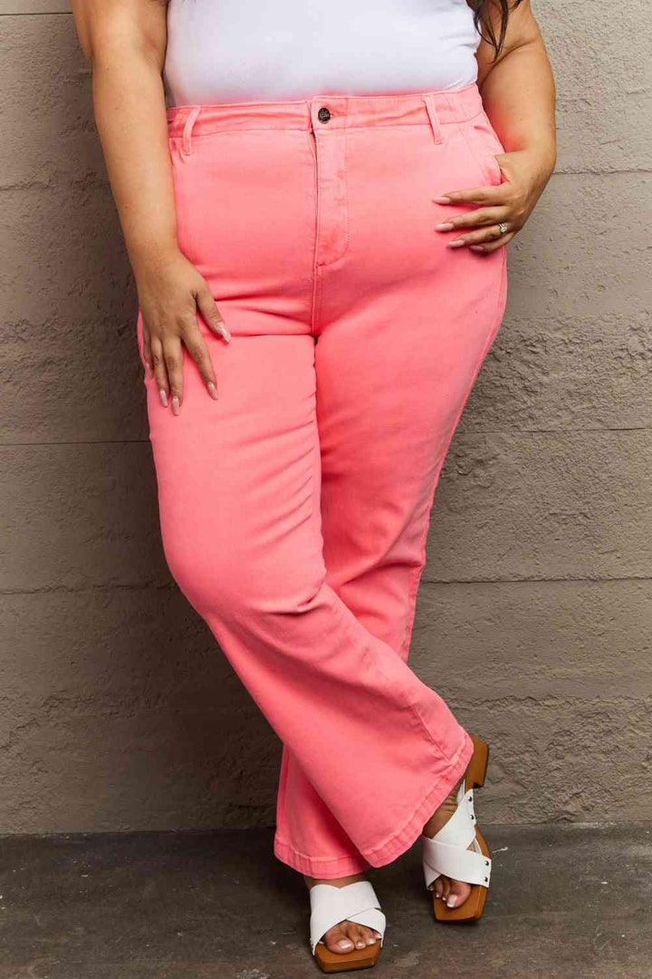 RISEN Kenya Full Size High Waist Side Twill Straight Jeans | 1mrk.com