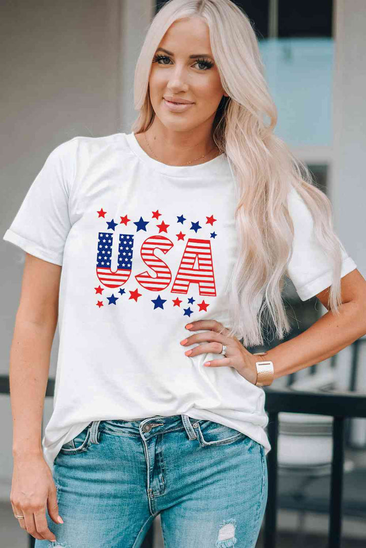 USA Star and Stripe Graphic Tee | 1mrk.com