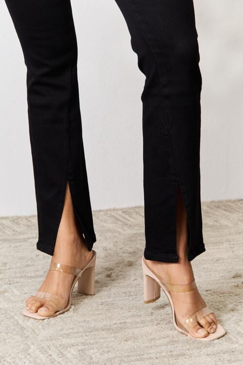 BAYEAS Slit Bootcut Jeans | 1mrk.com