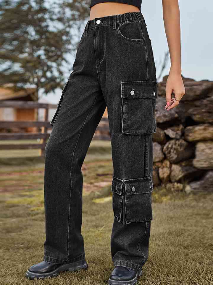 Straight Leg Cargo Jeans |1mrk.com