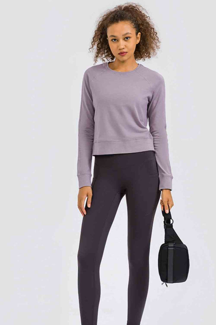 Cozy and Fabulous Raglan Sleeve Sports Top |1mrk.com